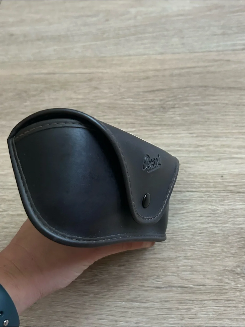 Persol Black Sunglasses Leather Case